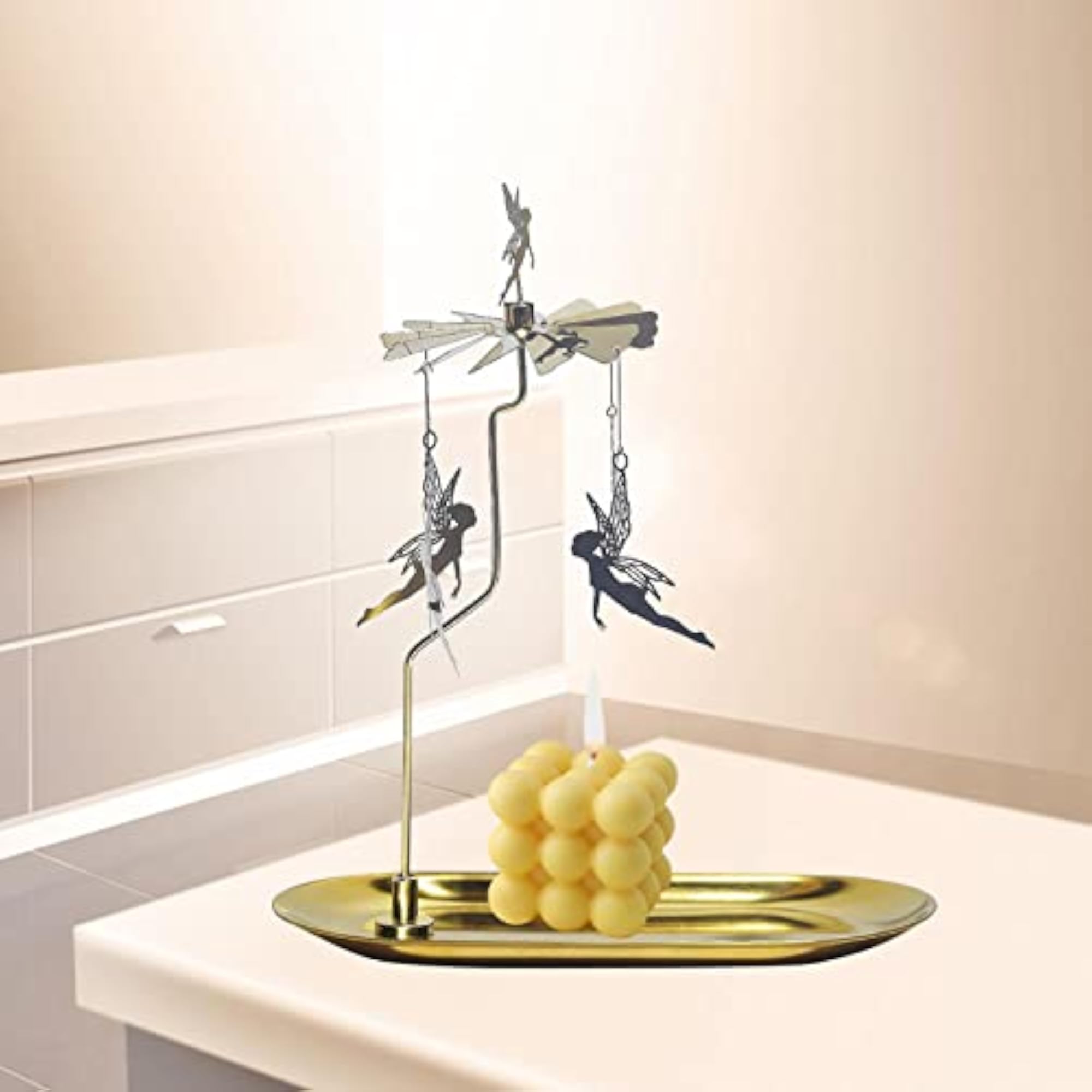 MYADDICTION Rotary Spinning Tea Light Candle Holder